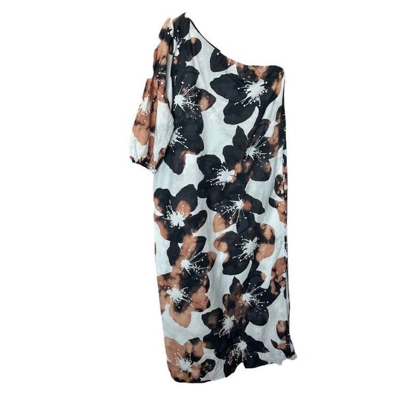 Upcycled - Something Navy Floral One Shoulder Dress - Picture 9 of 10